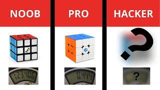 NOOB vs PRO vs HACKER - Cube Solving