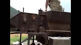 Threshing Process - Green Moong Threshing by Tractor operated thresher at eKheti farms, Alwar