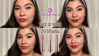 Essence THIS IS NUDE Lipstick Collection Review & Swatch | ALL 20 SHADES 2023