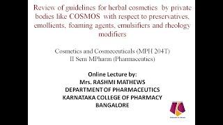 KCP Online_Rashmi_ Review of COSMOS guidelines for herbal cosmetics _II Sem MPharm (Pharmaceutics)