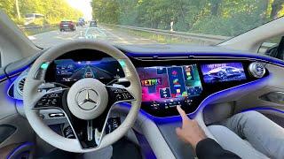 2025 NEW AUTONOMOUS Mercedes DRIVE?! Level 3 Autonomous EQS POV Drive! Interior Ambiente Review