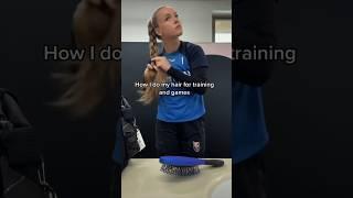 How I do my hair for soccer #soccer #hairtutorial #soccergirl #athlete