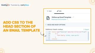 How to add CSS to the head section of an email template in HubSpot