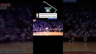 Iconic Dunk from Free-Throw Line in Jeans #dunk #NBA #bulls #throwback #archive