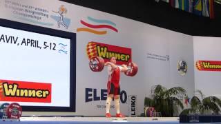 European Weightlifting Championships 2014 David Litvinov 175kg C&J