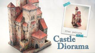 DIY Paper model Castle Diorama (vintage)