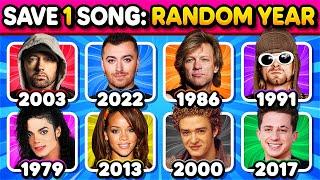 Save One Song  RANDOM YEAR (6 Songs) | Music Quiz Challenge