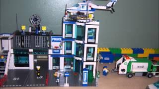 TOY LEGO  CITY # 4432 GARBAGE TRUCKS at downtown Police station - Animation