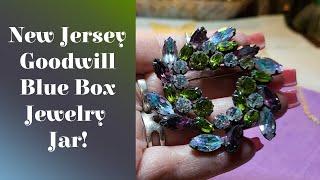 Stunning New Jersey Goodwill Blue Box JEWELRY JAR!