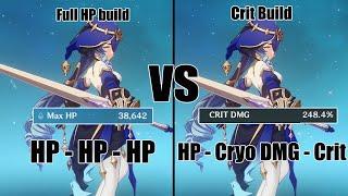 Layla Full HP vs Crit Build Damage Test - Genshin impact