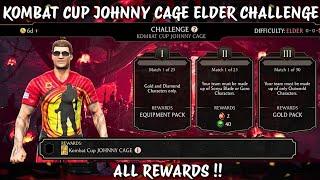 Kombat Cup Johnny Cage Elder Challenge Fight + All Rewards || Mortal Kombat || Mk Mobile ||