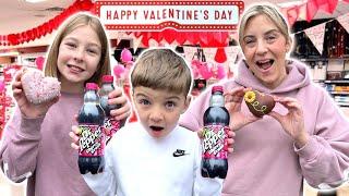 EATING only VALENTINES FOOD for 24hours!! 