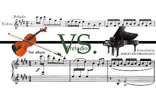 BACHMANINOFF: Prelude from Violin Partita and piano arrangement - sheet music