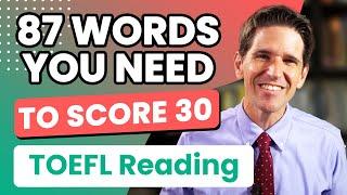 TOEFL Reading Vocabulary Practice - 87 Words You Need to Know