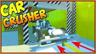 THE CAR GETS CRUSHED - Scrap Mechanic Piston Builds - Let's Play Scrap Mechanic Gameplay