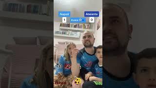 Khvicha Kvaratskhelia Kvara goal vs Atalanta Napoli fans crazy reactions ️‍