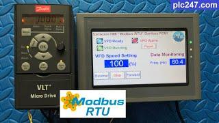 Samkoon HMI "Modbus RTU" Danfoss FC51 Tutorial