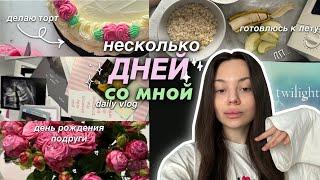 влог: рабочие будни в москве/ делаю ТОРТ  / день рождения