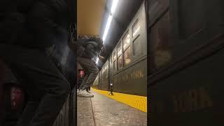 Train arriving! #holidays #holidaytrain #christmas #fyp #shorts #train #mta #subway #newyork #nyc