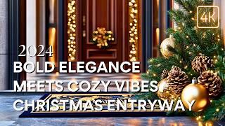 Bold Elegance Meets Cozy Vibes: Christmas Entryway Decor Ideas For 2024