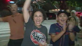 Fans celebrate after Houston Astros clinch 2024 AL West title