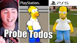 Probé Todos los Juegos de Los Simpsons para Encontrar el Mejor