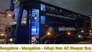 Sri Durga Travels Bangalore - Mangalore - Udupi Non AC Sleeper Bus #bus #privatebus #sleeperbus