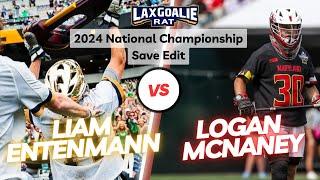 2024 Championship Game! Liam Entenmann (Notre Dame) vs. Logan McNaney - Lacrosse Goalie Save Edit