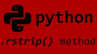 Python rstrip() string method