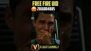 FREE FIRE TEMA MY UID 2016004885 MY INSTAGRAM ID K JAAT GAMING 2 #freefire #shorts