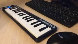 MIDI клавиатура M-Audio mini 32 - игра на ударных