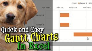 How To Make a Quick Easy and Free Gantt Chart in Excel for Projects and Products