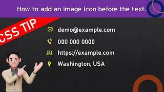 how to add an image icon before the text in CSS | CSS tip | Knowledge Meetup