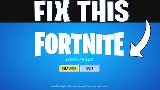 How To Easily Fix Fortnite Login Failed Unable To Login To Fortnite Servers | 2025