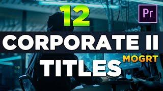 12 Corporate II Titles Premiere Pro MOGRT | Free Title Template Premiere Pro