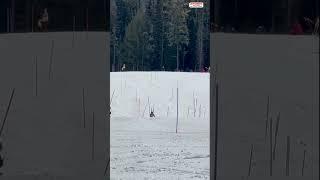 Charlotte Anderson  - slalom race in SilverStar Mountain #weareskiing #sheskis @atomic
