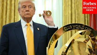 JUST IN: President Trump Announces White House Task For The 2026 FIFA World Cup, Unveils Club Trophy