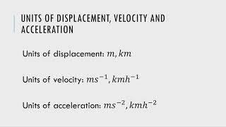 Additional Maths G11 Kinematics Part 1