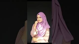 Very Easy Cherry Georgette Hijab Tutorial  #hijabstyle #hijabfashion #viralvideo #shortfeed #shorts