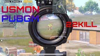 PUBG MOBILE || MY SEASON RECORD 22 KILL || USMON PUBGM