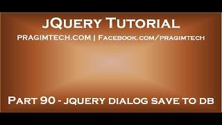 jquery dialog save to database