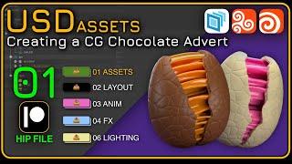 Houdini 20.5 | USD ASSETS 01 - Creating a Chocolate Ad