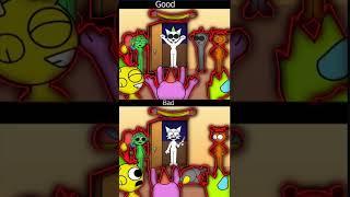 SPRUNKI WENDA BIRTHDAY CELEBRATIONGOOD VS BADPERFECT OUTLINE🫰#sprunki #incredibox #wenda #grey