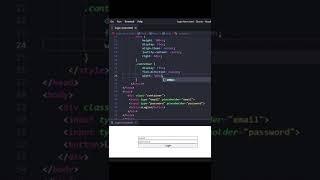 Simple Login Form Using Html CSS #shorts