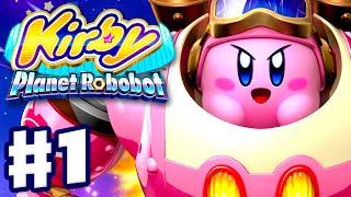 Kirby Planet Robobot - Gameplay Walkthrough Part 1 - Area 1: Patched Plains! (Nintendo 3DS English)