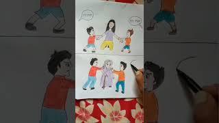 When the mother dependent on the child #motivational #art#shortvideo  please like and subscribe