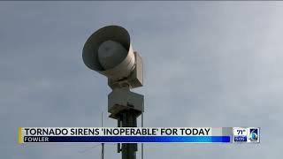 Tornado sirens 'inoperable' for Wednesday