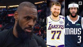 LeBron James reacts to Luka Doncic trade for Anthony Davis