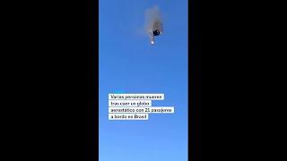Ocho muertos al incendiarse un globo aerostático con 21 pasajeros en Brasil #shorts