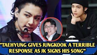 "Broken"BTS' Taehyung Gives A Shocking Response To Jungkook After He Signed His New Song.